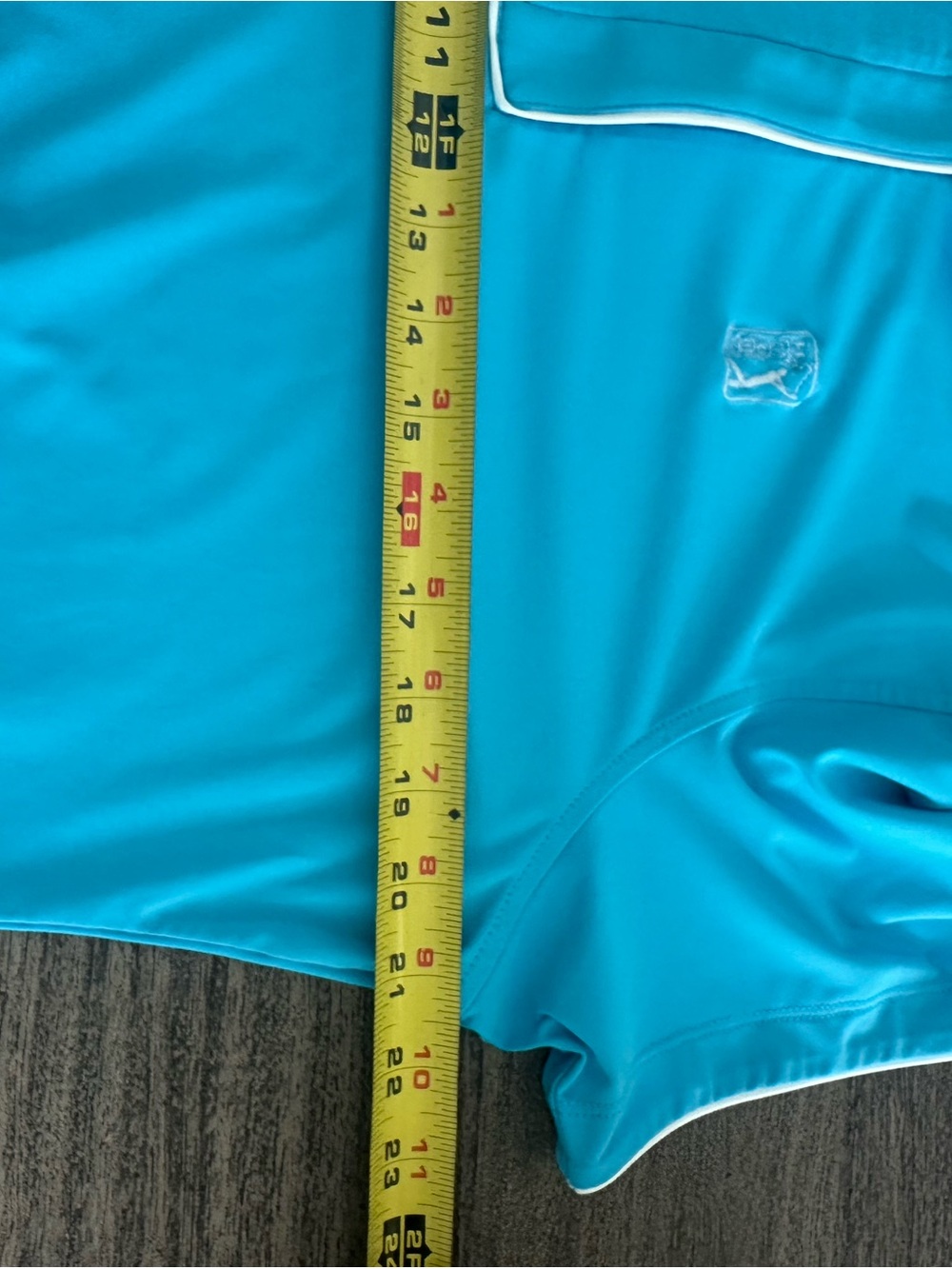 Peter‎ Millar Turquoise Polo with White Piping - Picture 6 of 8